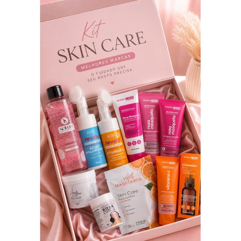 3,5 ou 10 itens de skin care - cuidados faciais diários - hidratante facial - esfoliante facial - Dermachem - Skin care