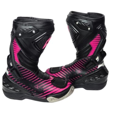 BOTA MOTOCICLISTA FORZA LONGE RIDER LADY BLACK PINK