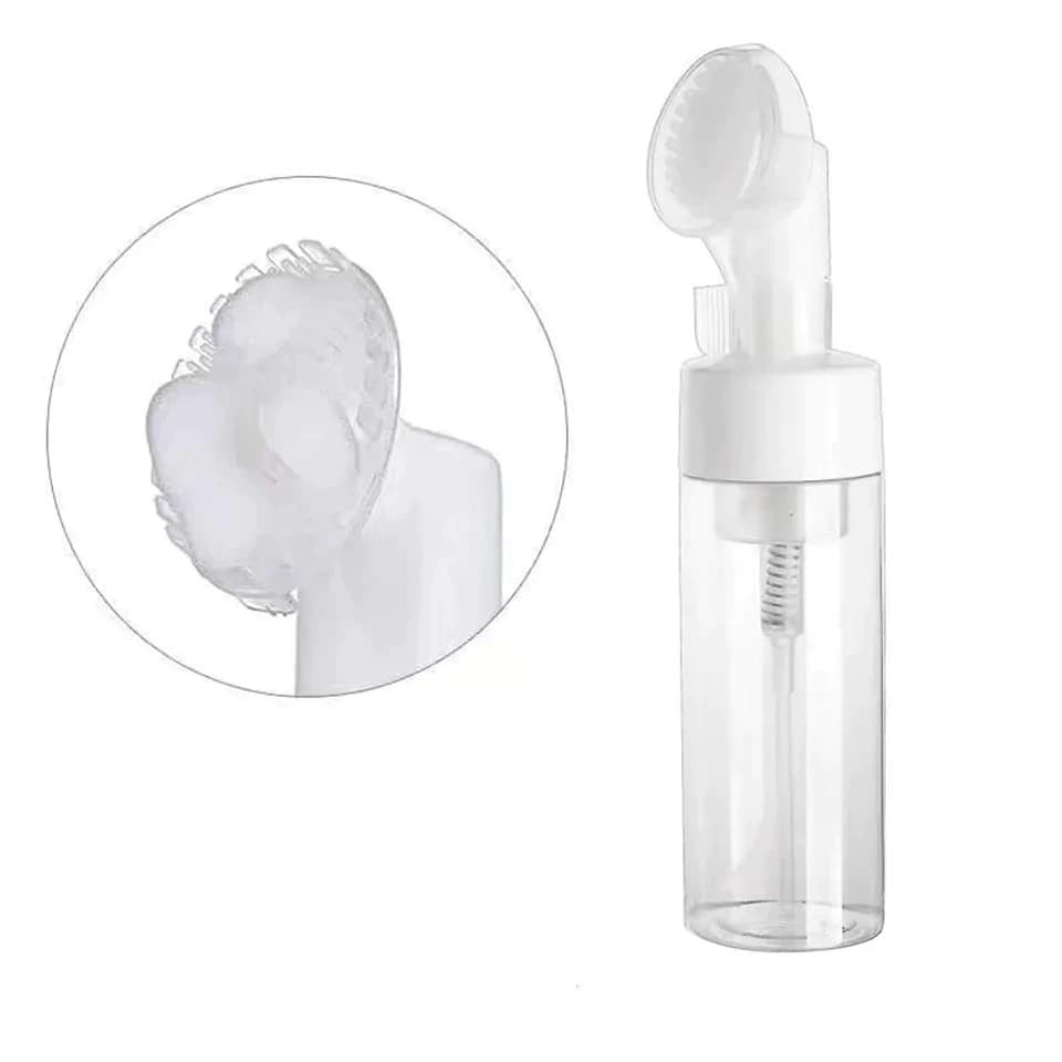 Frasco Pump Espumado Higienizador Com Escova De Rosto Skin Care 100ml