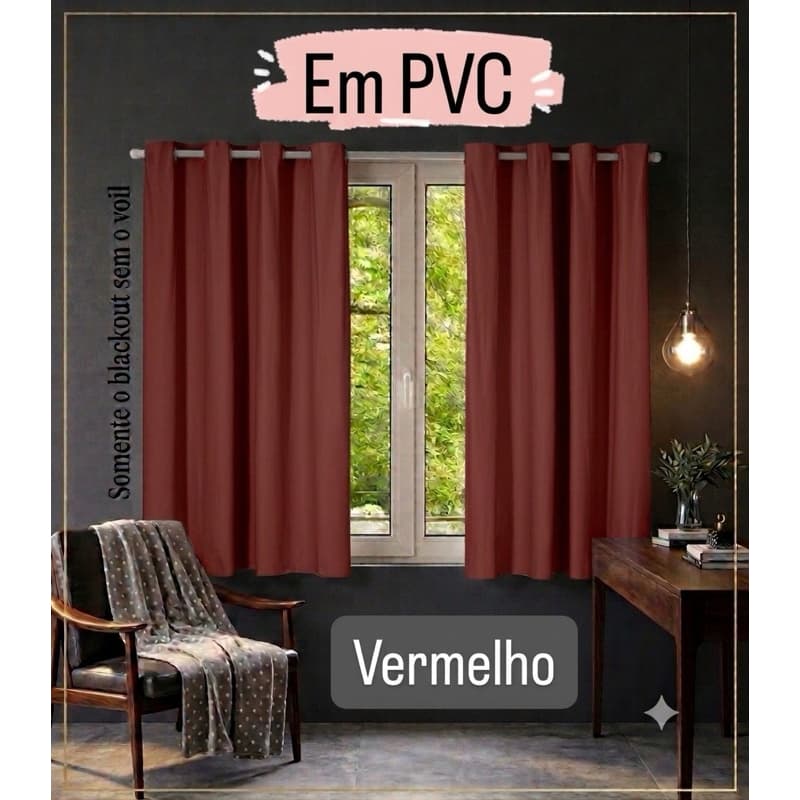 Cortina Blackout 2,80m x 2,00m Quarto Sala Cozinha Varias cores