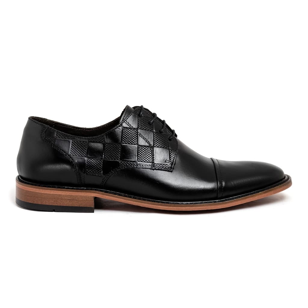 Sapato Social Masculino em Couro Luxuoso Estampado Solado em Couro Elegante Forrado com Cadarço Macio em Promoção