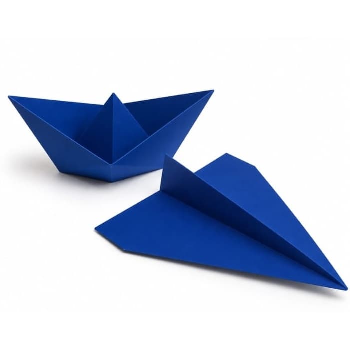 Kit Origami Decorativo Avião e Barco Estiloso para Decoração Minimalista Sala Quarto Escritório