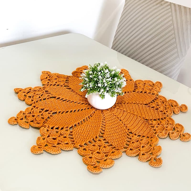 centro de mesa de crochê ,centro de mesa redondo, decoração de mesa