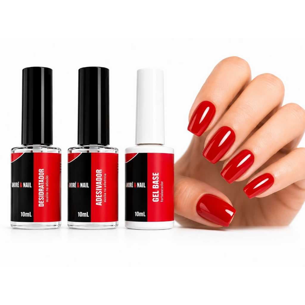 Preparadores Unhas Prime Adesivador /Desidratador /Gel Base 10ml AMORÉ&NAIL Lançamento