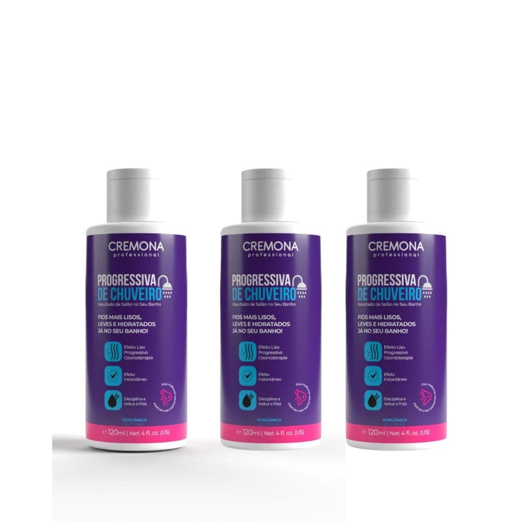 Kit C/3 Unidades Progressiva  de Chuveiro Cremona 120ml cada