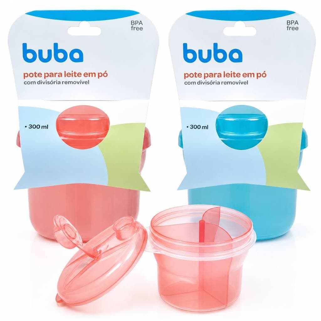 Pote divisor e organizador de leite em pó BUBA produto ORIGINAL