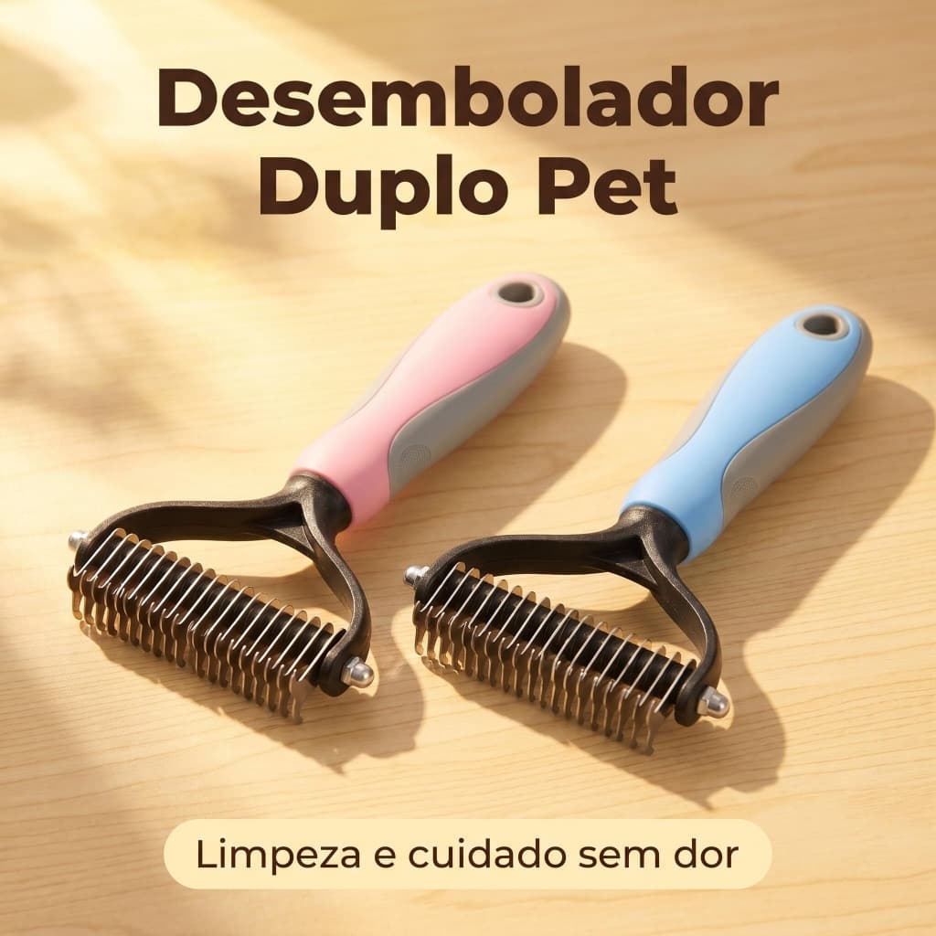 Removedor de Pelos para Pet Rasqueadeira Ideal para Cachorros e Gatos de Pelo Longo
