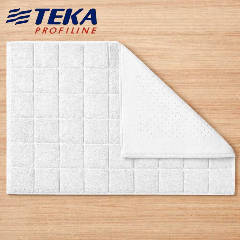Toalha de Piso 50x75 Prima Delicatta Teka Branca 1000g/m² Antiderrapante 100% Algodão Hotelaria