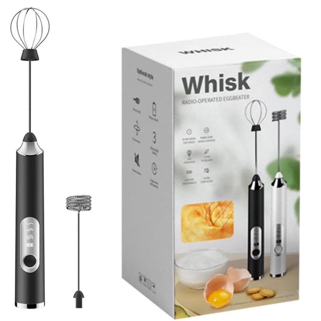 Mixer Elétrico Batedor de Bebidas Café Leite Clara de Ovo Misturador Portátil Recarregável USB Cozinha