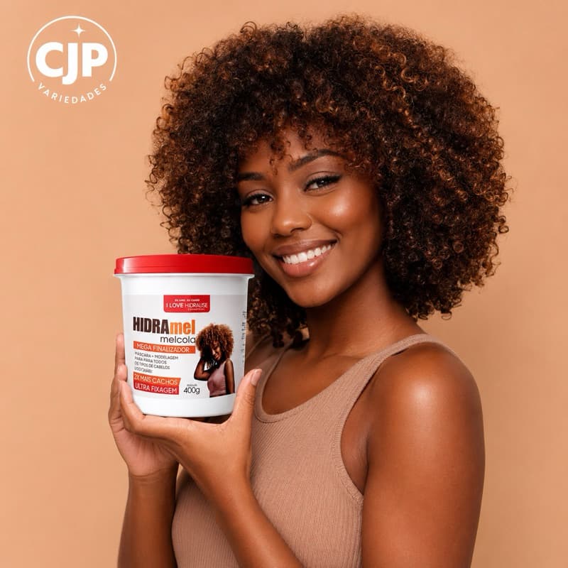 HIDRAmel Melcola Mega Finalizador 400g Máscara Para Cachos Definição Hidratação Antifrizz