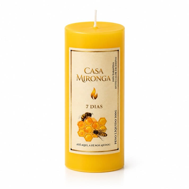 Vela de Mel Especial, Vela 7 Dias de Mel, Vela Aromática de Mel, Aromaterapia