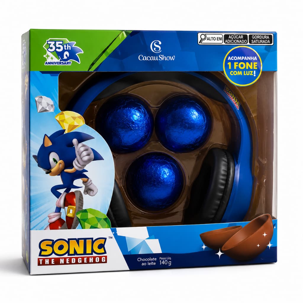 Sonic Cacau Show 140g | Original Com Fone Exclusivo