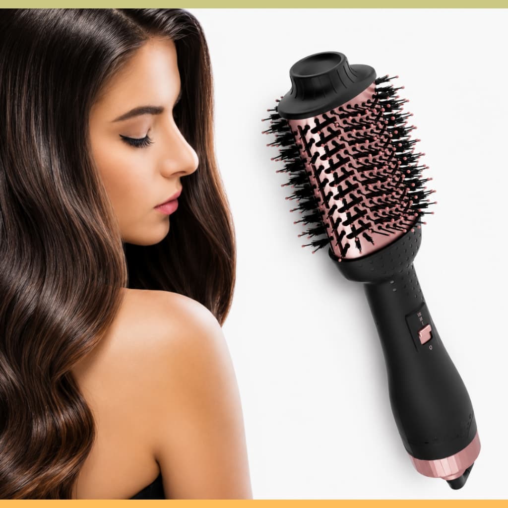Escova Secadora 3 Em 1 Alisa Seca Modela Elétrica Quente Cabelo Hair Styler Profissional 127V E 220V