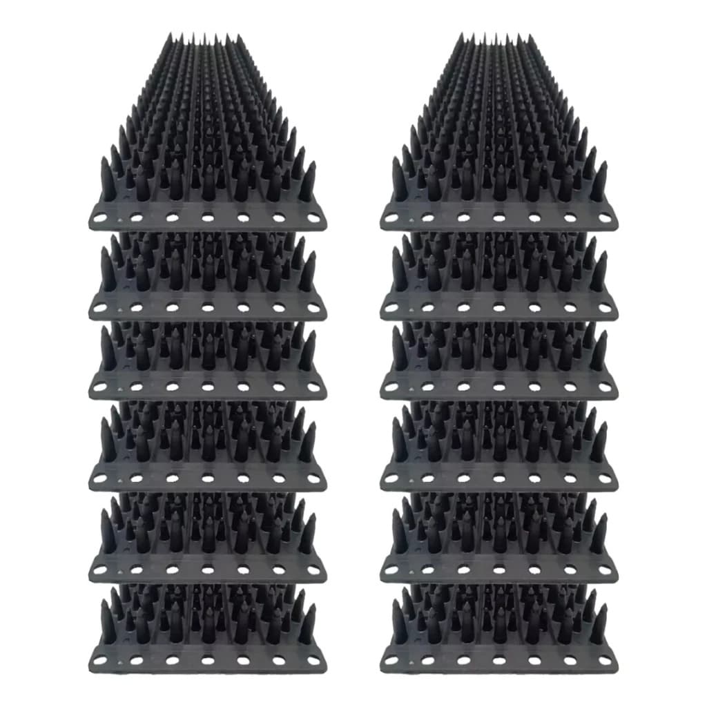 Kit Espícula Cerca de Segurança Plástica 10cm Anti Pombos Gatos Espinhos Inibidor Proteção Muro