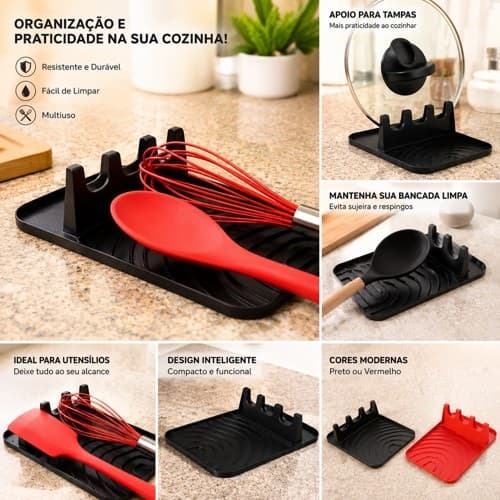 Suporte Para Utensílios De Cozinha Material Resiste E Sustentável