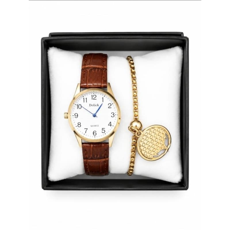 Kit Relógio Feminino + Pulseira Dourada