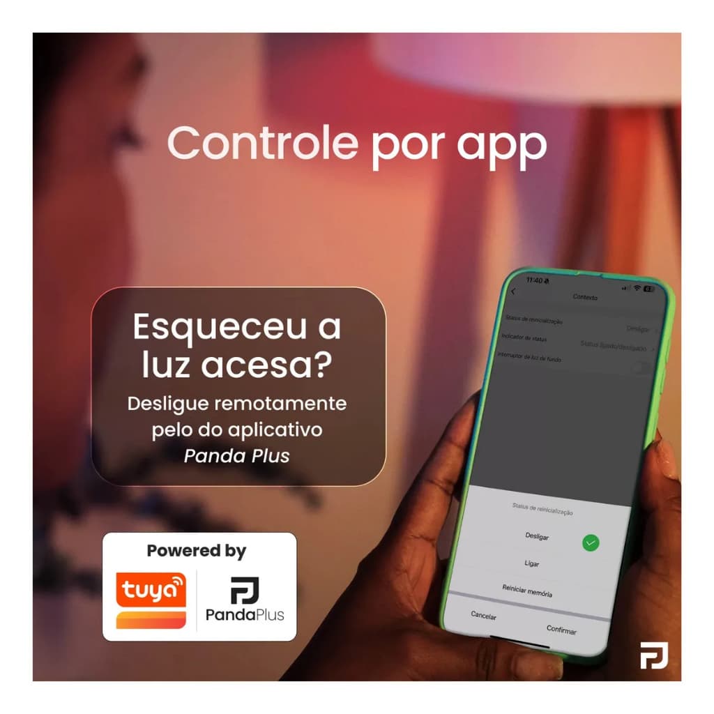 INTERRUPTOR INTELIGENTE 1 BOTÃO BRANCO PANDA PLUS