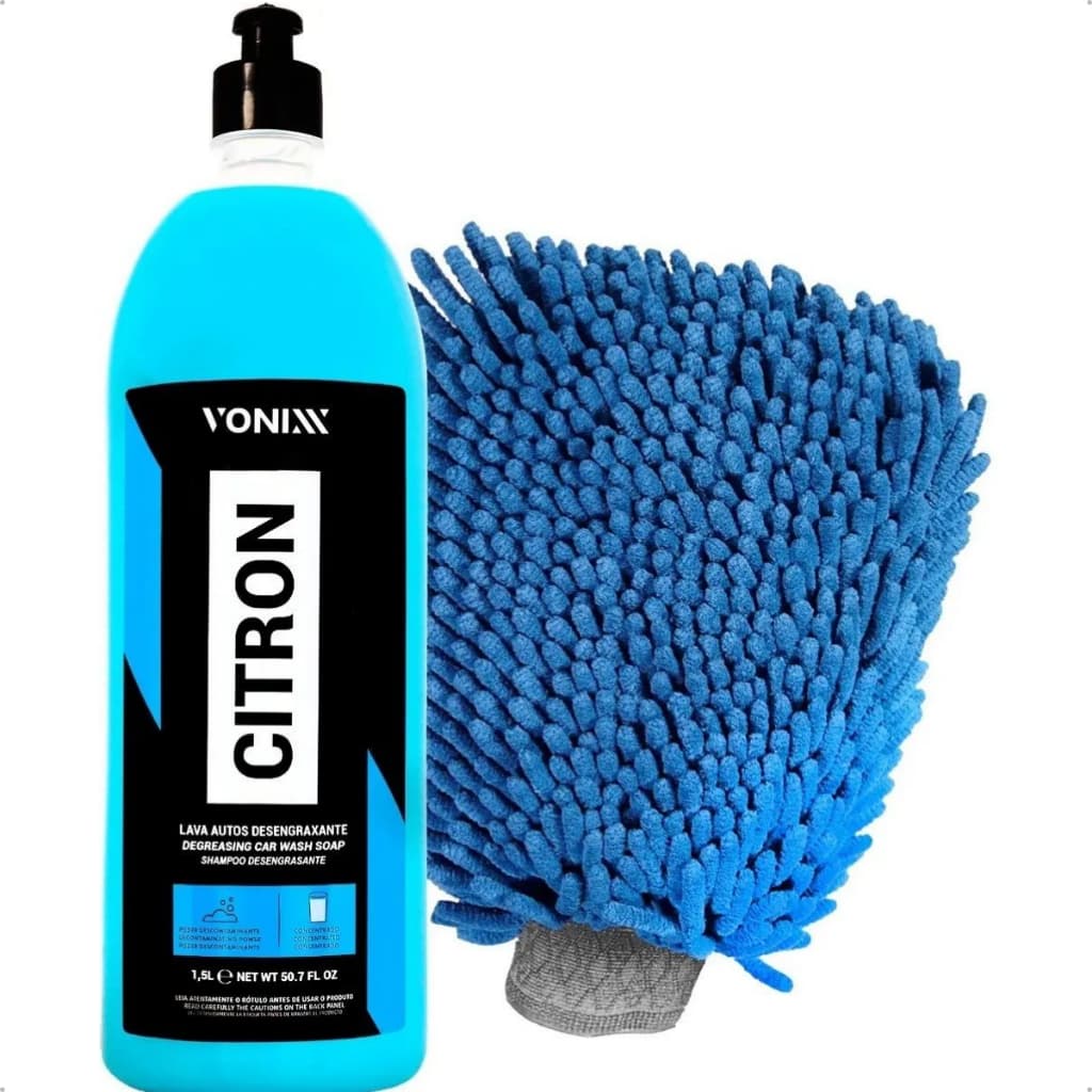 Kit Shampoo Desengraxante Citron Vonixx + Luva Microfibra