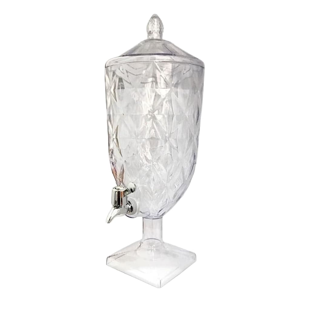 Suqueira Jarra em Acrílico Transparente Diamond 4,5 L para Bebidas, Agua Saborizada e Sucos