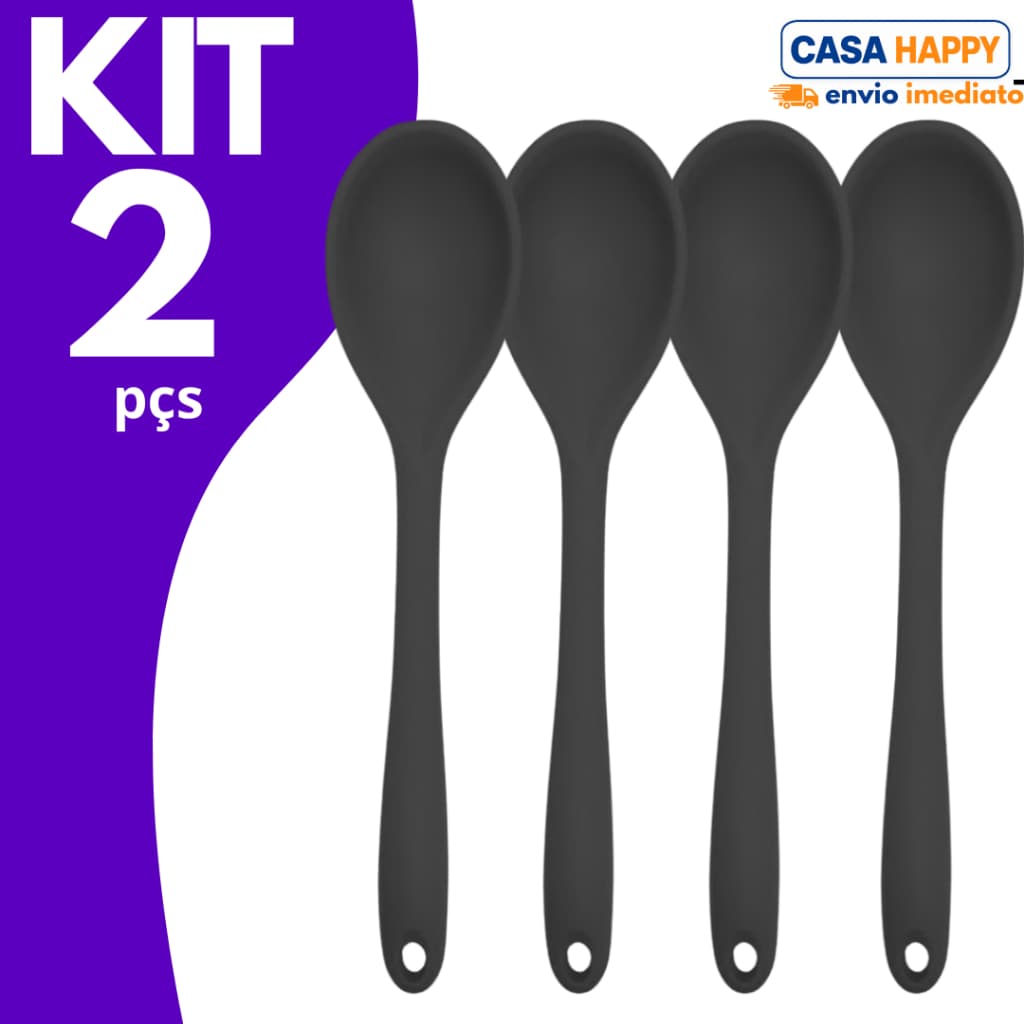 Colher de Arroz de Silicone Premium Resistente ao Calor Não Risca Panelas Antiaderentes  Cabo Ergonômico Cozinha