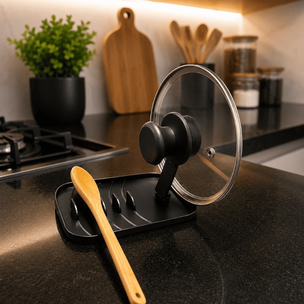 Suporte de utensílios colheres e tampa de panela organizador de cozinha pratico leve e resistente