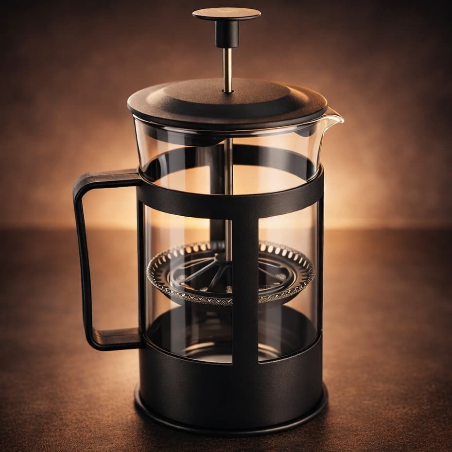 Cafeteira Francesa 600ml Prensa Francesa Profissional Coffee Maker Preta Café Gourmet