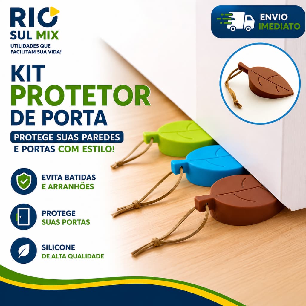 Kit 2 Trava Protetor De Porta Batente Folha Silicone Segurança Infantil Com Corda para Pendurar