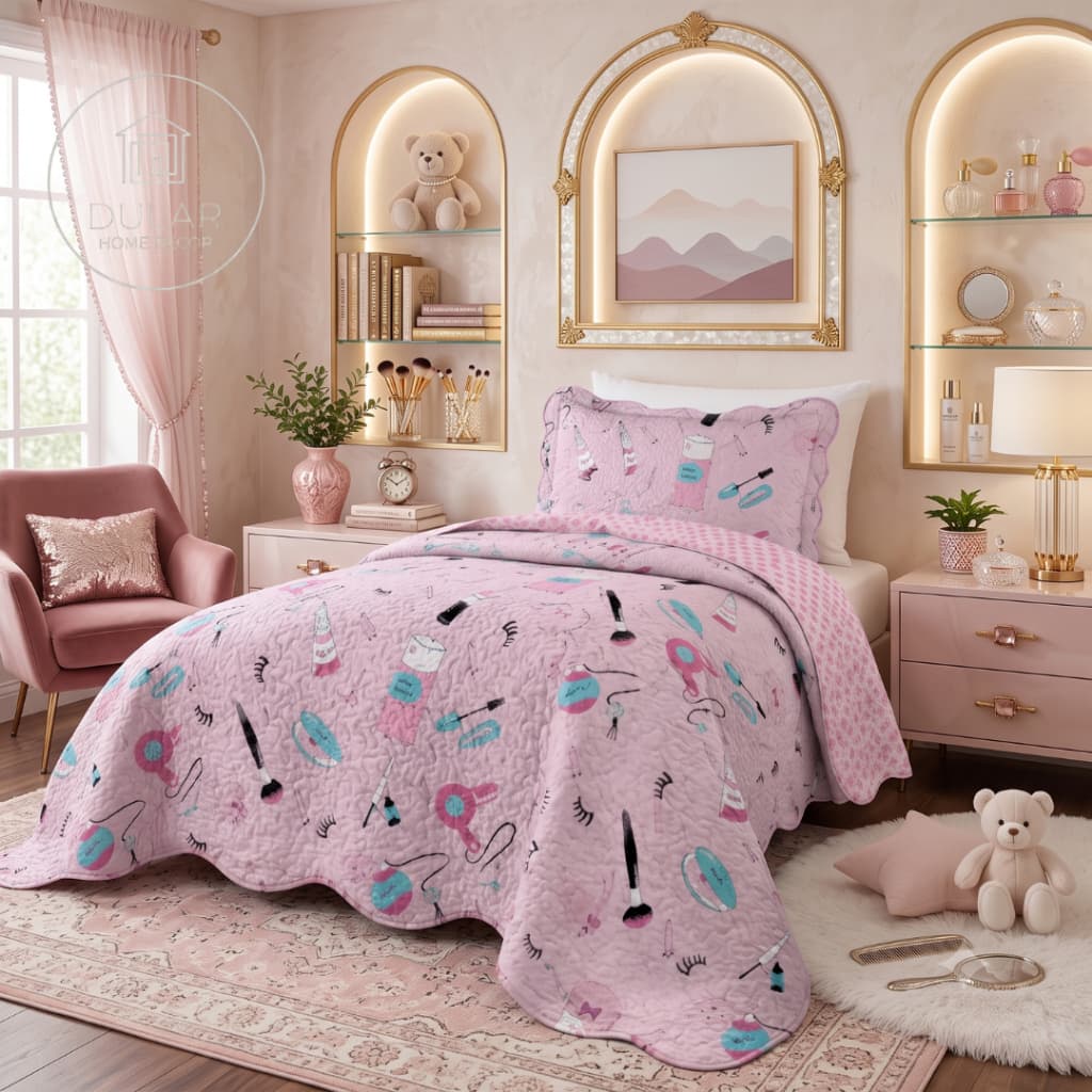 Jogo de cama Cobre Leito Infantil 2,20x1,60 Poliester Matelado Estampas Divertidas e Coloridas