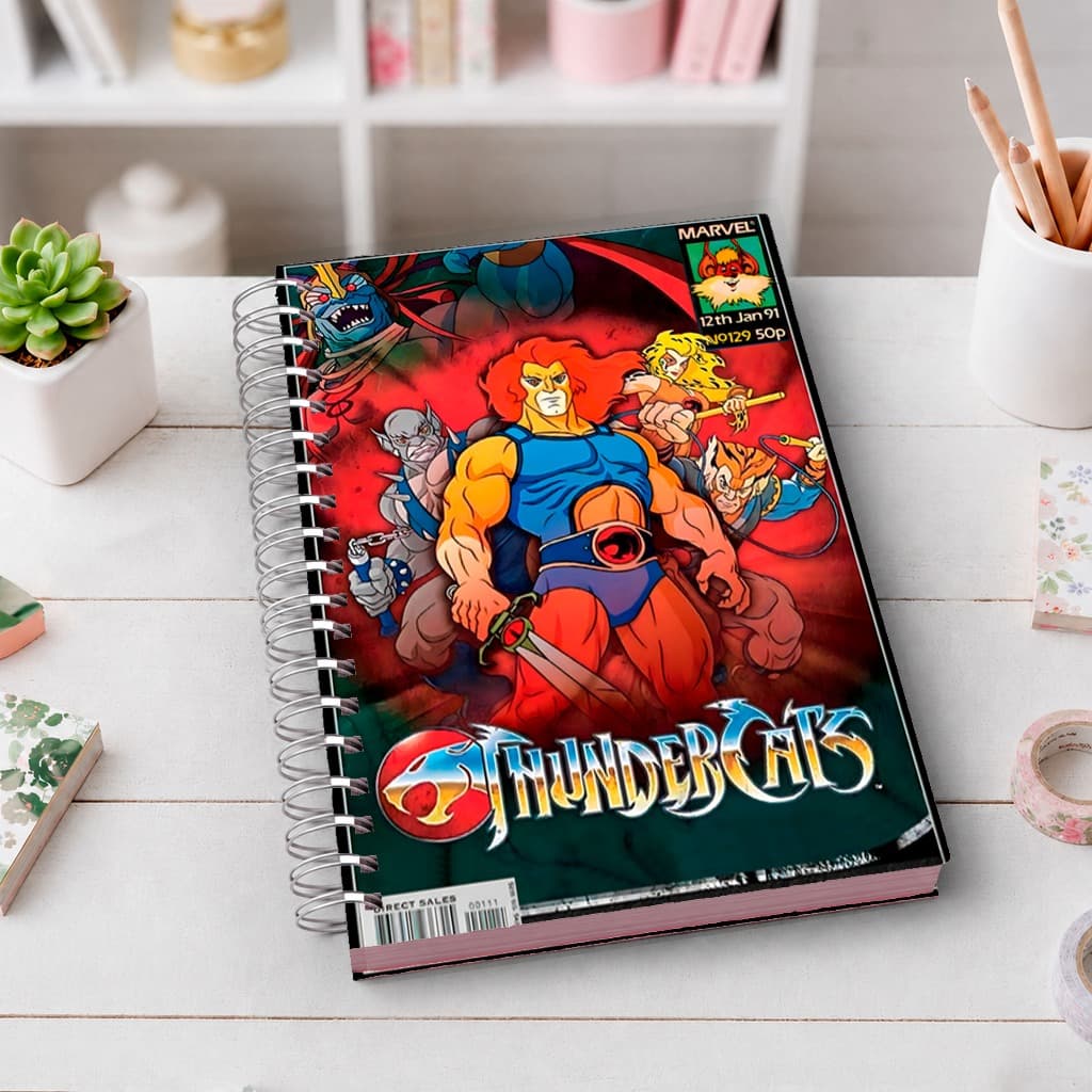 Caderno A5 ThunderCats| Capa Dura Premium | Wire-O | 80 Folhas | Ideal para Estudos
