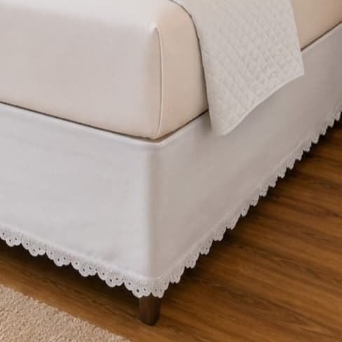 Saia para Cama Box Ajustavel Riollen Saia Box Ajustável Cama Solteiro Casal Queen