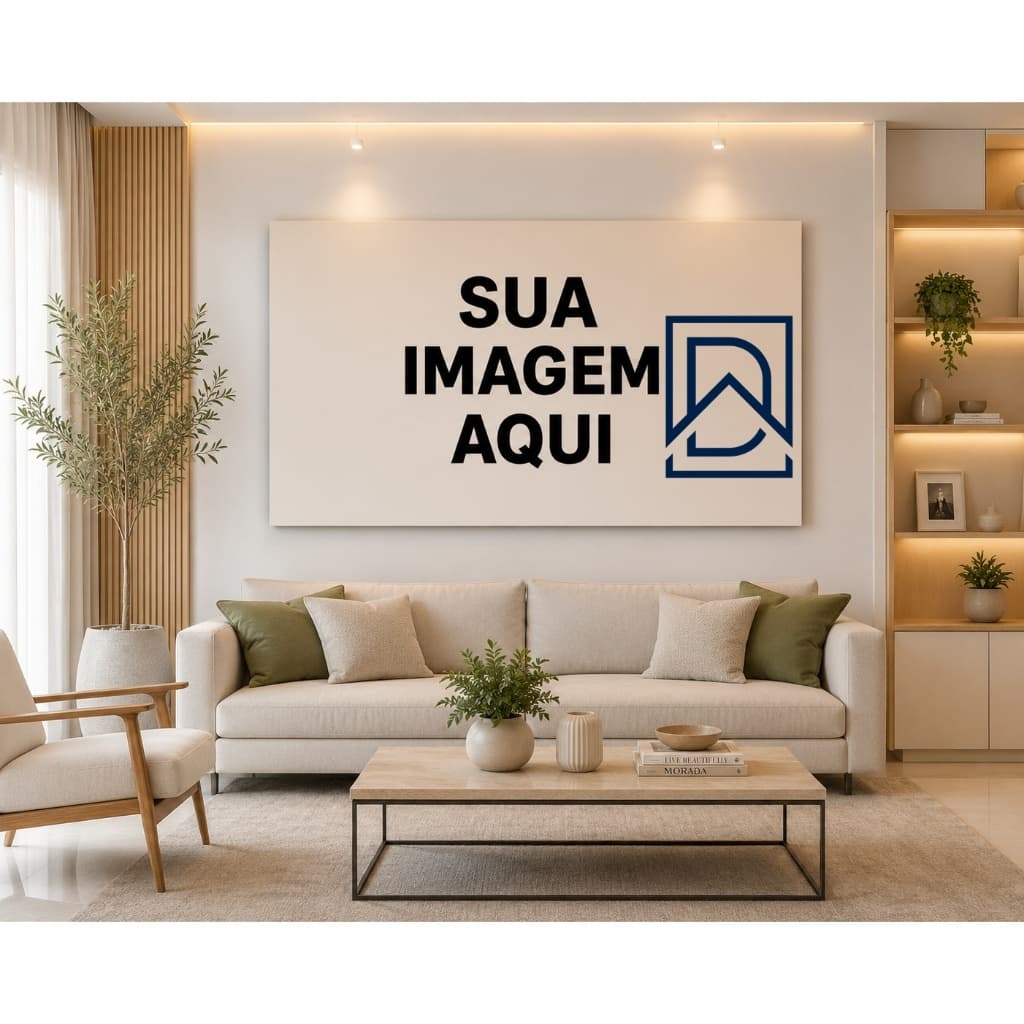 Quadro Decorativo Grande 80x60 cm Personalizado com Sua Foto ou Imagem | Times, Filmes, Séries, Anime, Paisagens e Arte