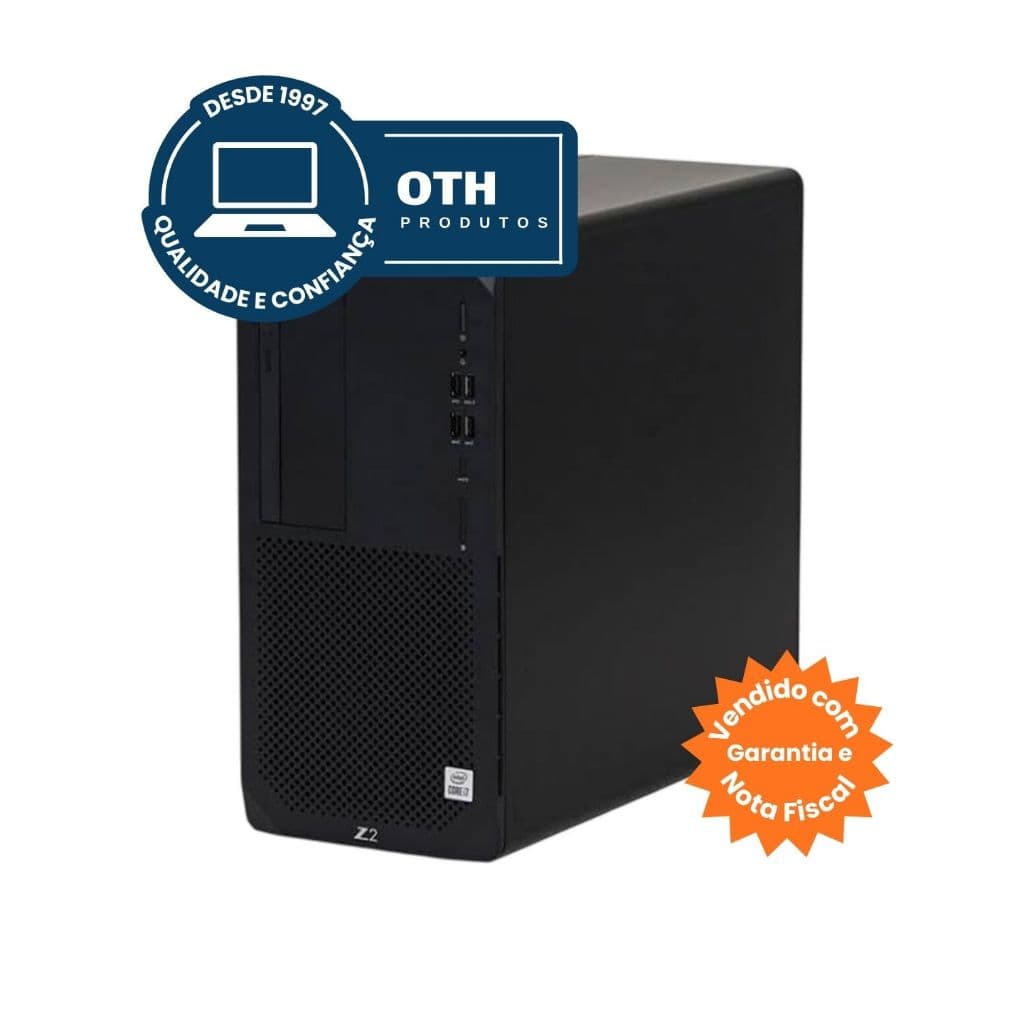 Workstation Tower HP Z2 G5, Intel Xeon W-1250P, 32GB, SSD-1TB, NVidia P2200 5GB - Usado, NF  e Garantia
