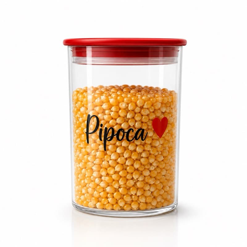 Pote Para Pipoca Hermético 1 Litro Organizador Cozinha