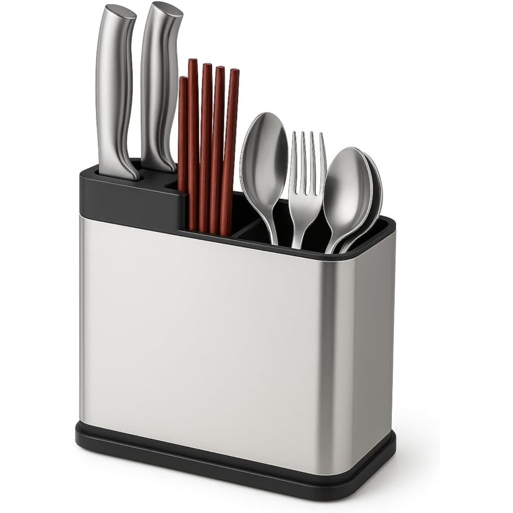Escorredor Organizador De Talheres Inox Suporte Porta Faca Inox