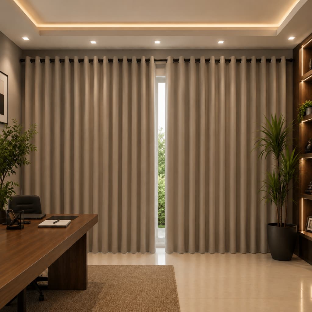 Cortina PREMIUM 7,00 x 2,50 - Decoração Quarto, Sala, Escritório Janela Inteira com Ótimo Caimento