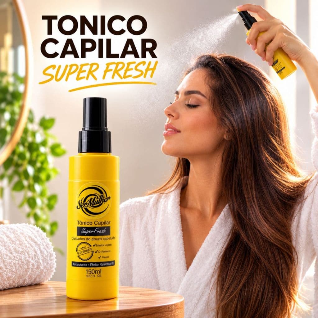 Tonico Capilar Ser Mulher Para Cuidados do Couro Cabeludo Box Braids e Tranças