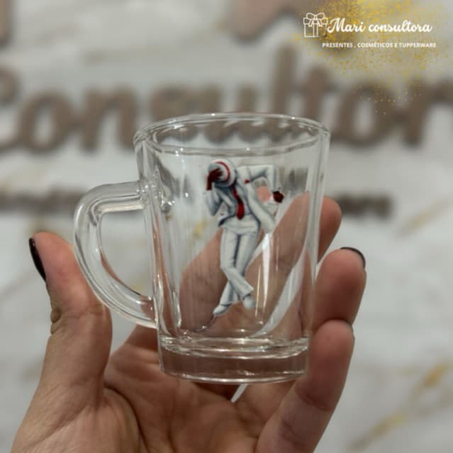 Caneca de Vidro/xícara Personalizado – Zé Pilintra (DTF UV) 70ml
