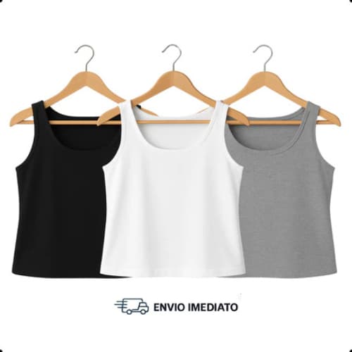 Regata Feminina Lisa P ao Plus Size - P ao G5 - Tecido Macio Confortável