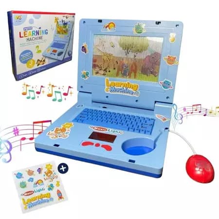 Laptop Infantil Musical Rosa - Música, Luzes e Criatividade em um Design Compacto