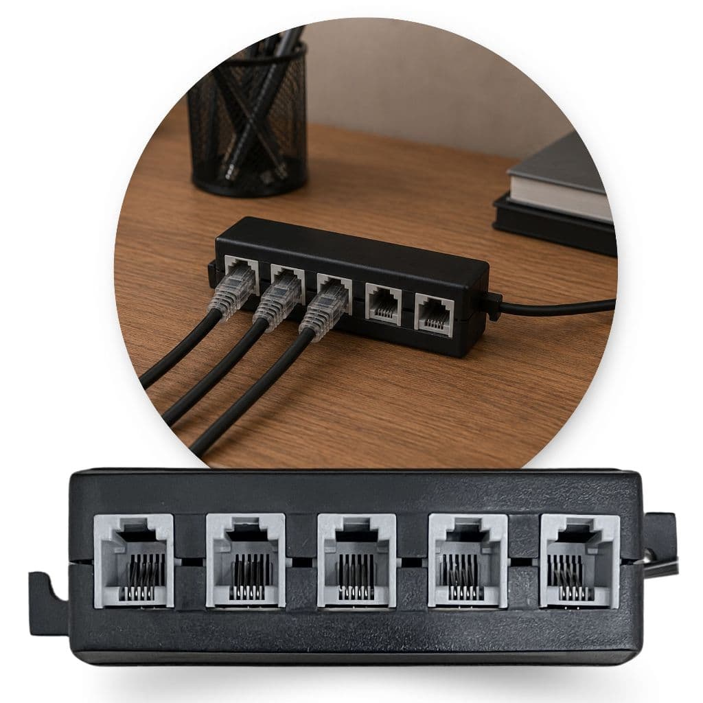 Switch 5 Portas De Rede 100 Telefonica Hub Rj11 Bivolt Lan