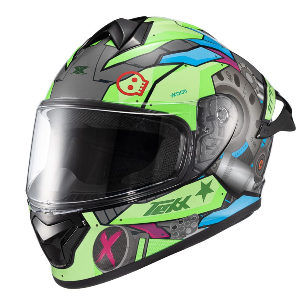 Capacete Texx Spike Gear Verde Azul Rosa Capacete Integral Moto Esportivo Original Alta Segurança