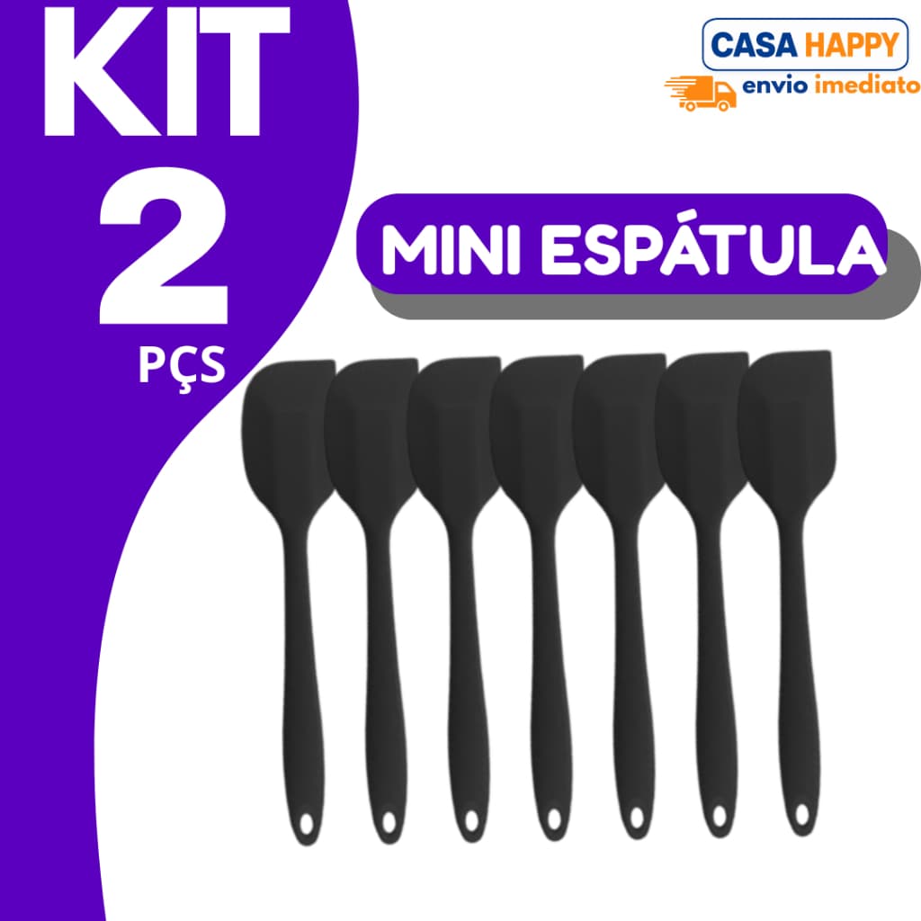 Mini Espátula de Silicone Multiuso Flexível Resistente ao Calor Ideal para Cozinha