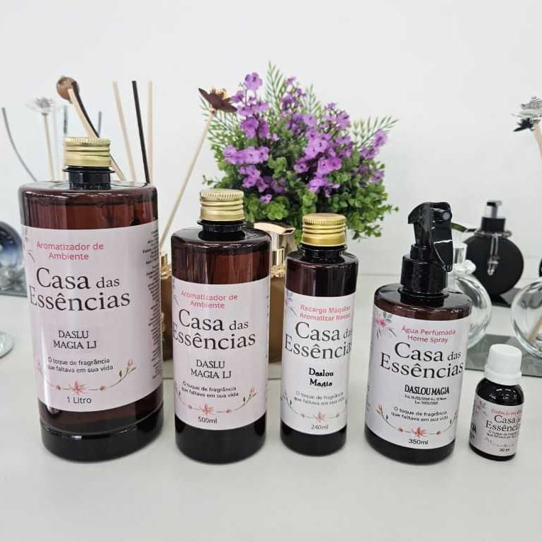 Daslu Magia Aromatizador 1l 500ml Home Spray 350ml Essencia em Óleo 30ml Refil Nevoa 200ml Elegante