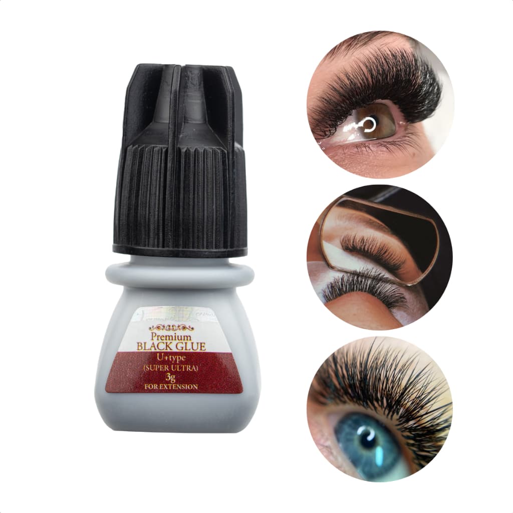 Cola para Extensão de Cílios Elite Super Ultra 3ml Black Glue Secagem 5 a 8s Lash Pro
