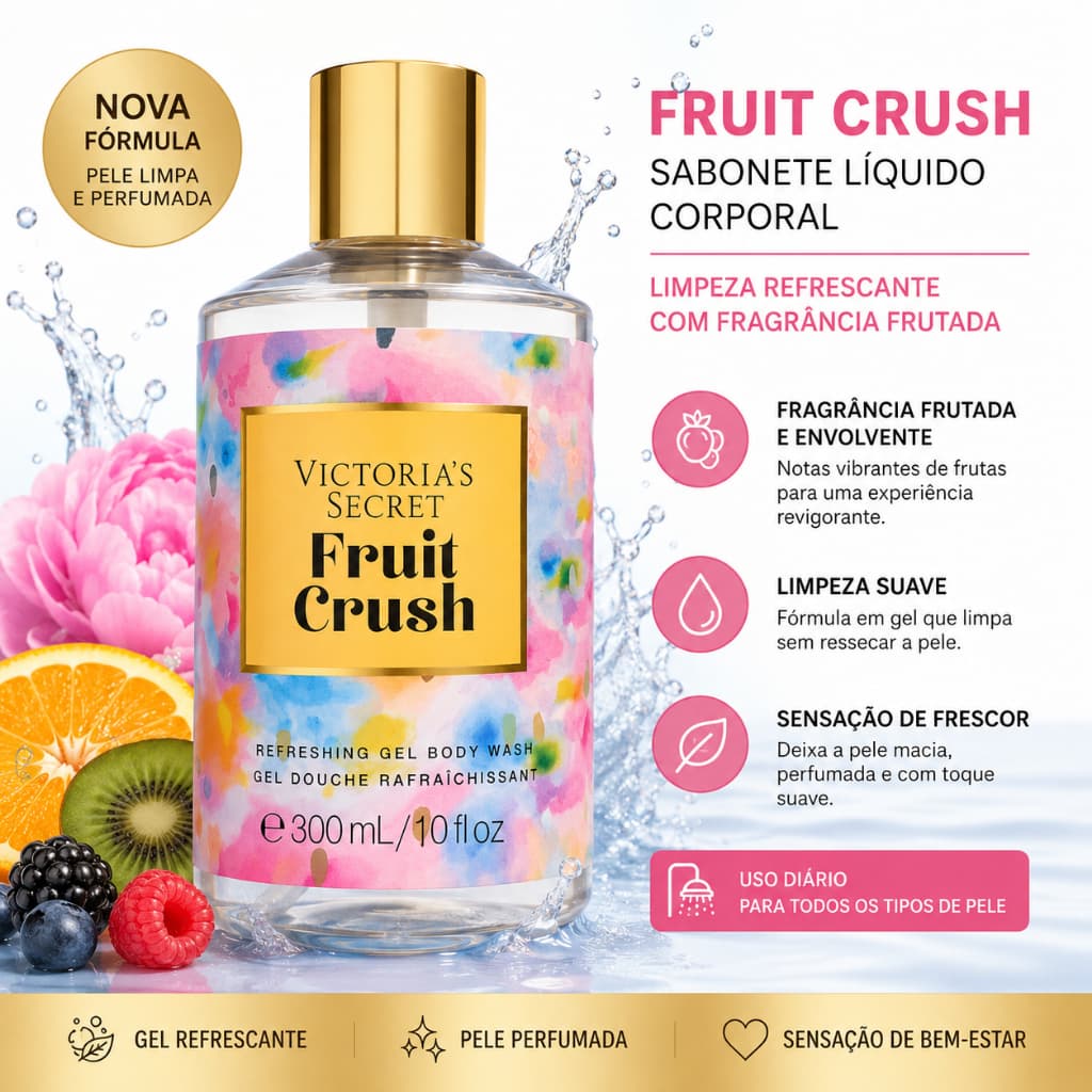 Sabonete Líquido Importado 300ml | Fragrância Duradoura e Hidratação Intensa para sua Pele