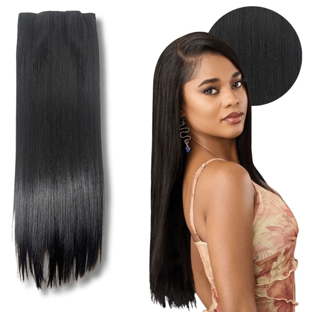 Cabelo Liso Tic Tac Aplique Fibra Orgânica Premium similar ao natural 65 cm