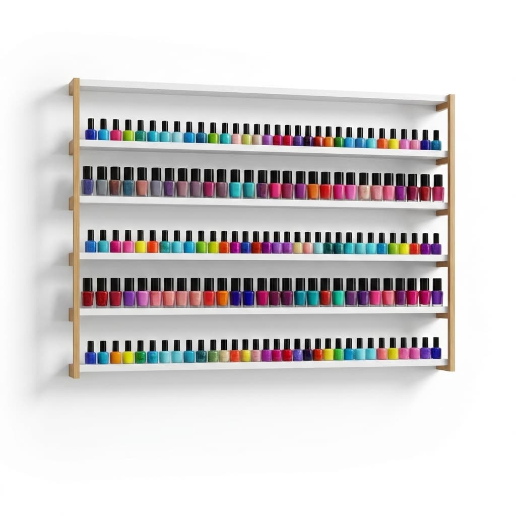 Esmalteira Grande Em Metal/Metalon Para Salão Spa Manicure Pedicure Parede Kit De Beleza Esmaltes