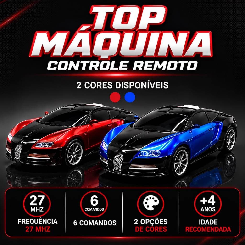 Carrinho de Controle Remoto Top Máquina