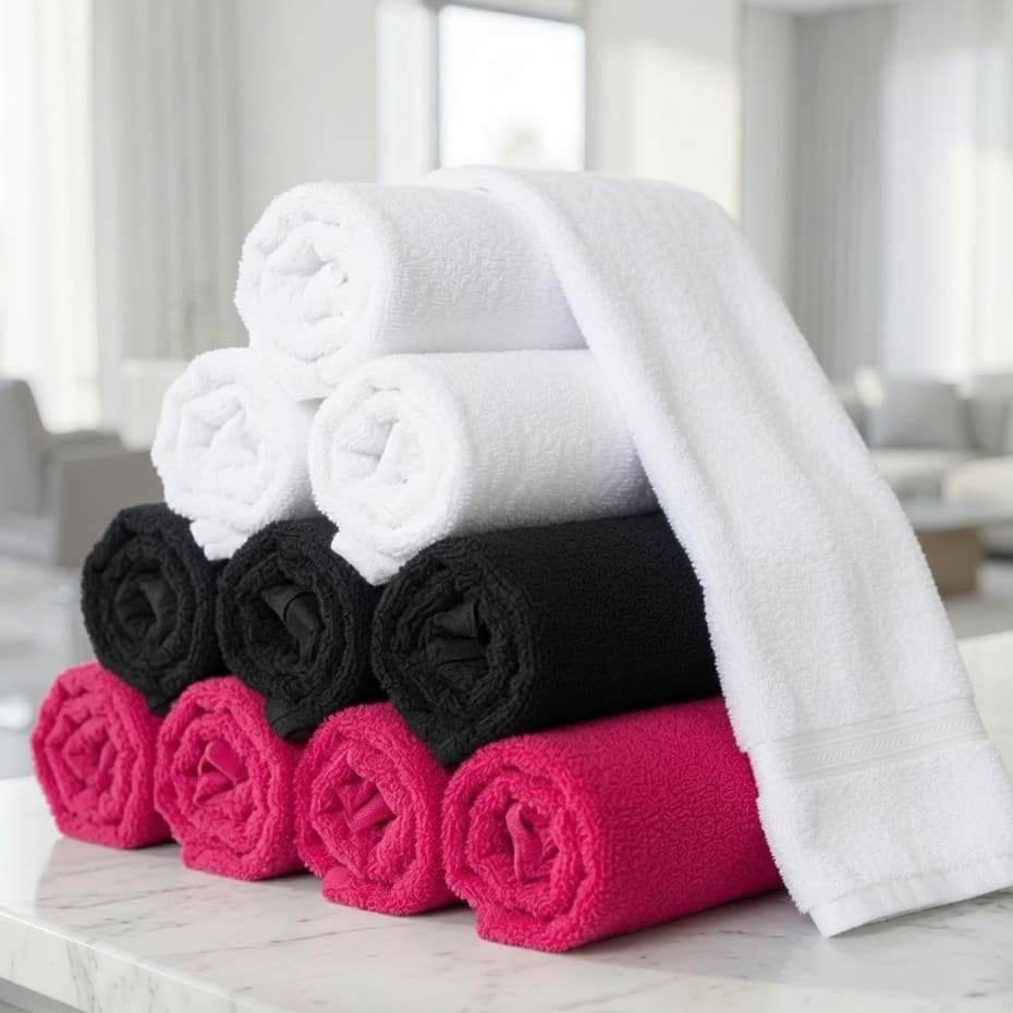 Kit 10 Toalhas de Rosto Para Salão 65x40 Premium Macias Alta Absorção 100% algodão Branca Preta Rosa