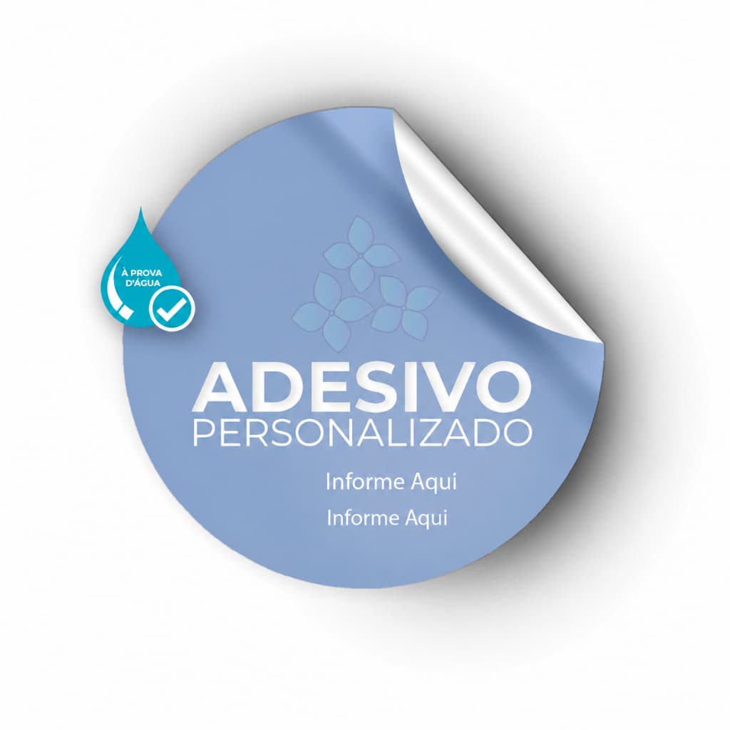 Adesivos Personalizados Vinil Logo ou Arte Colorido Circular 4,0 x 4,0 Cm - 100 unidades